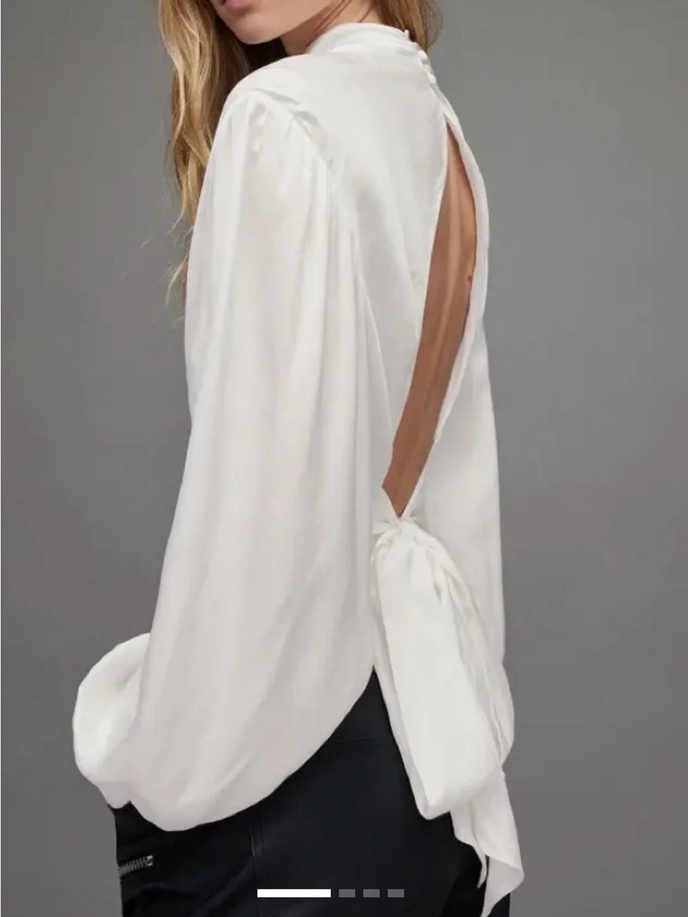 All Saints Ilaria Open Back 100% Viscose Bodysuit